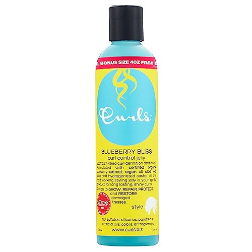 Curls Blueberry Bliss Control Jelly - 12 oz, Define & Defrizz, Wash and Go's, Twist Outs & Braid Outs, for Wavy, Curly, and Coily Hair Types | Amazon (US)