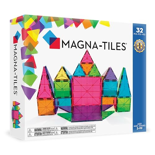 MAGNA-TILES Classic 32-Piece Magnetic Construction Set, The ORIGINAL Magnetic Building Brand | Amazon (US)