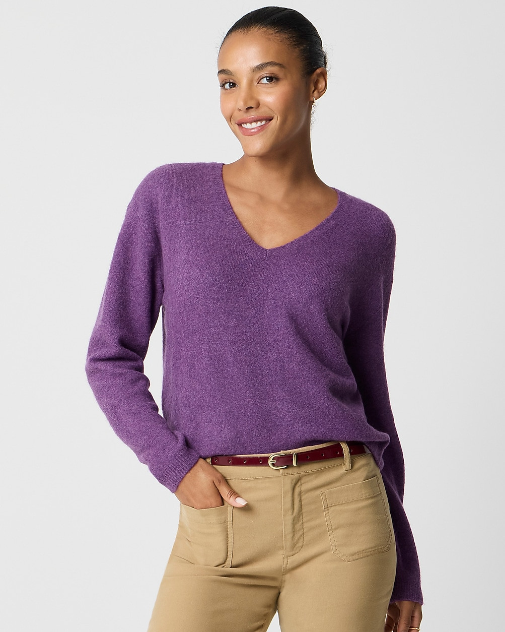 V-neck sweater in extra-soft yarn | J.Crew Factory