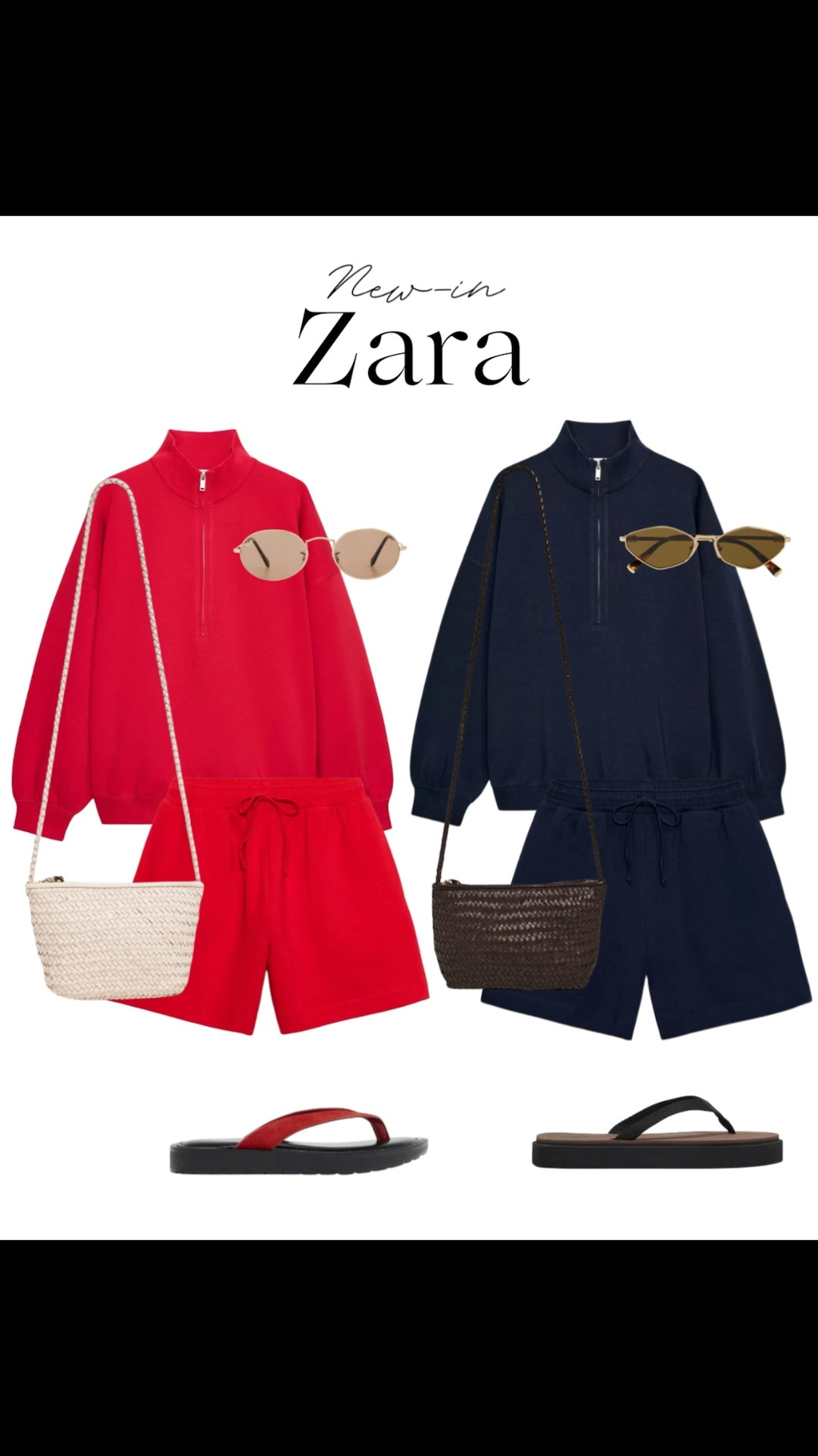 New-in Zara matching cotton sets - the perfect easy outfit for spring transitional weather ♥️

Tags: errand run, school pick up, sweatsuit, half zip sweater, sweat shorts, red flip flop sandals, madewell leather shoulder bag, loungewear, spring outfit, weekend look 

#LTKTravel #LTKootd #LTKgrwm