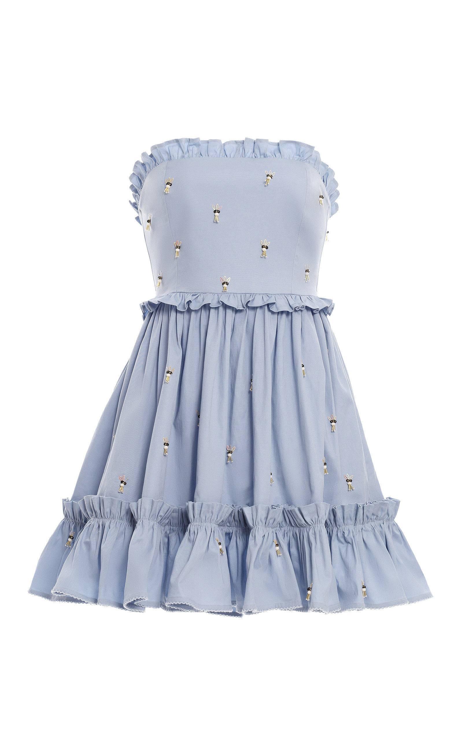 Rosa Magdalena Dia Embroidered Cotton Mini Dress | Moda Operandi (Global)