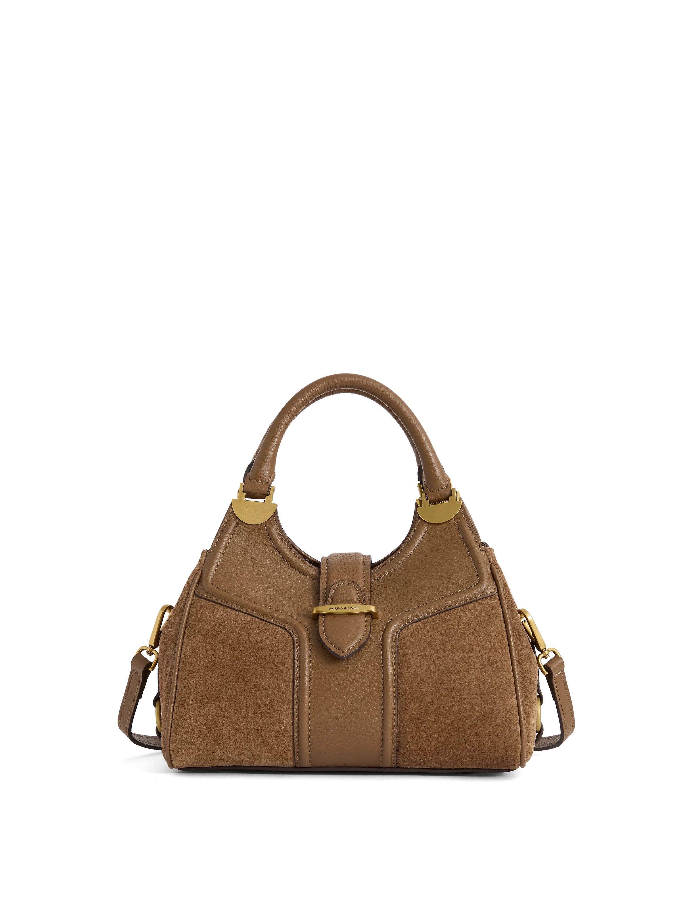 Mini Aviemore - Women's Handbag - Tan Suede | Fairfax & Favor | Fairfax & Favor (UK)