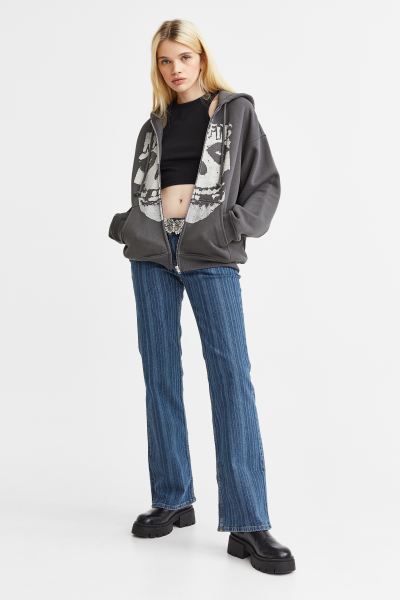 Oversized zip-through hoodie | H&M (UK, MY, IN, SG, PH, TW, HK)
