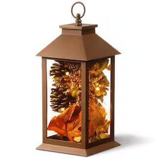 National Tree Company 15 in. Autumn Lantern Decor with LED Lights RAH-17C042B-1 | The Home Depot