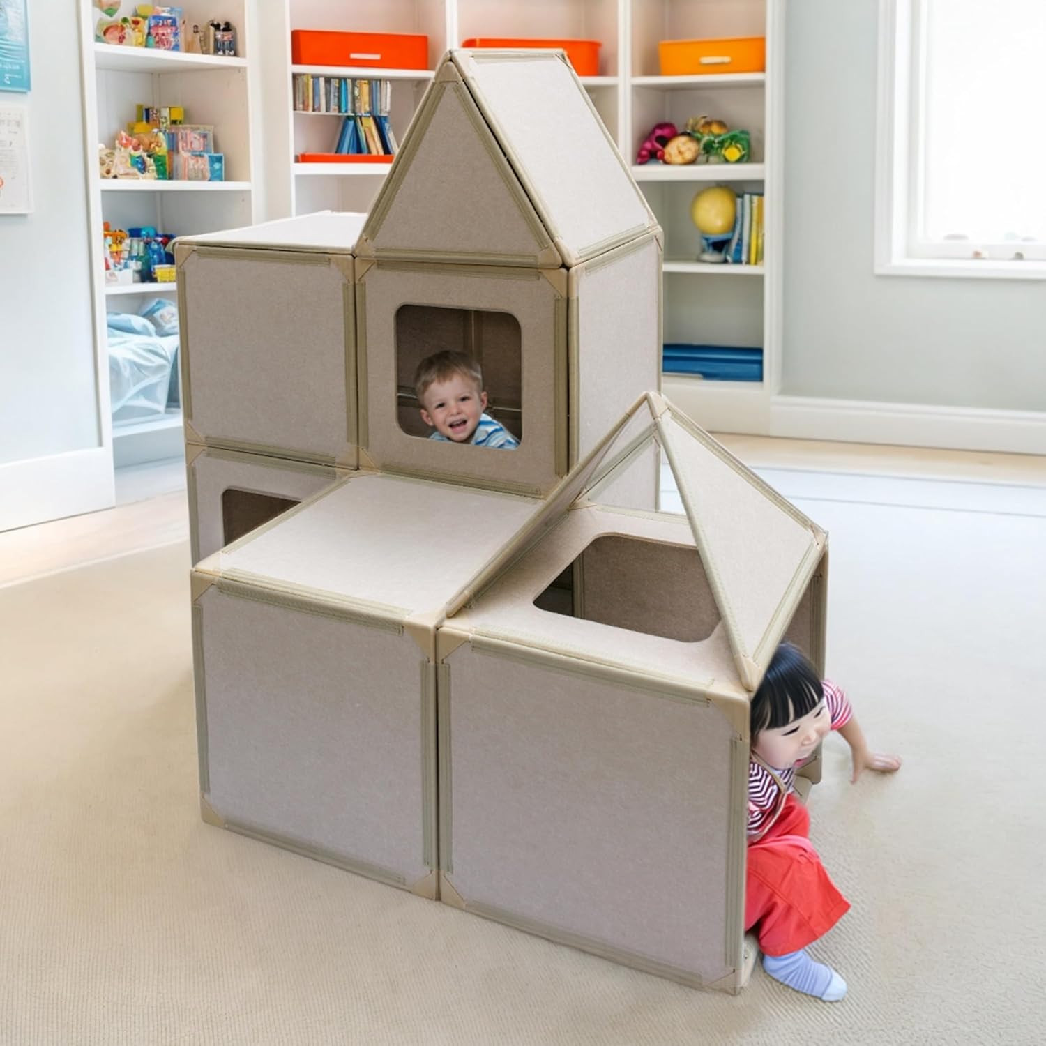 Magnetic Panel Playhouse Big Set - Lightweight Panels with Built-in Magnets Easily Snap Together | Amazon (US)