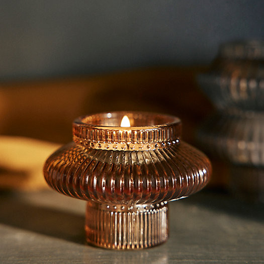 Ripple 2-in-1 Taper + Votive Holder, 2.5"H | Terrain