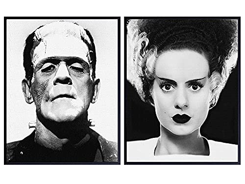 Frankenstein Wall Art & Decor Set - LARGE 11x14 - Vintage Hollywood Scary Horror Monster Movie Po... | Amazon (US)