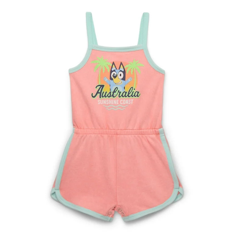 Bluey Toddler Girls' Sleeveless Graphic Romper, Sizes 12M-5T | Walmart (US)