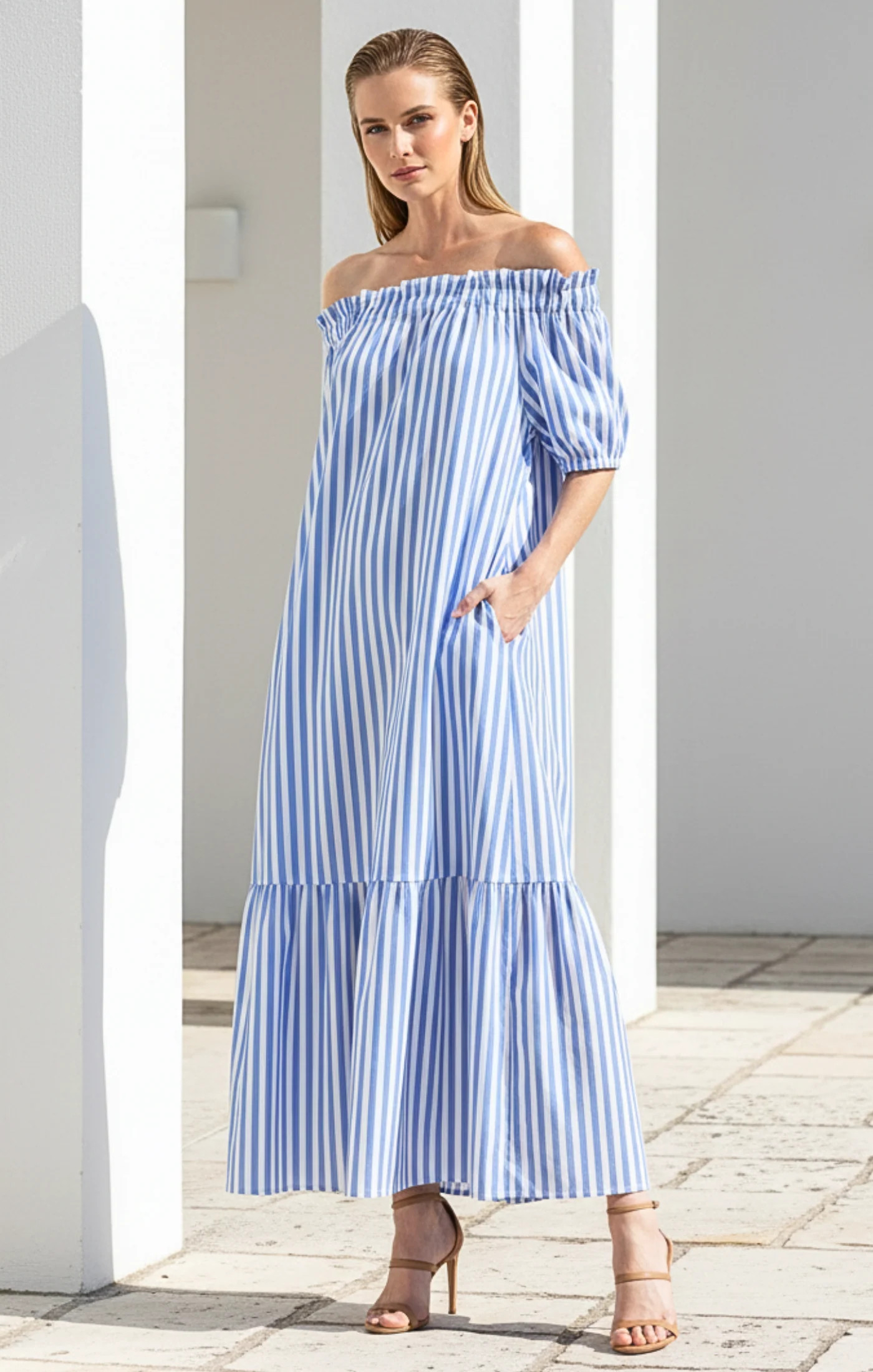 Aria Off-The-Shoulder Maxi Dress | Sofia Collections