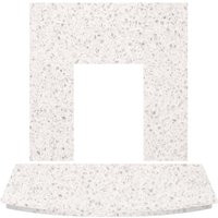 Adam - White Marble Back Panel & Curved Hearth, 54 Inch | ManoMano UK
