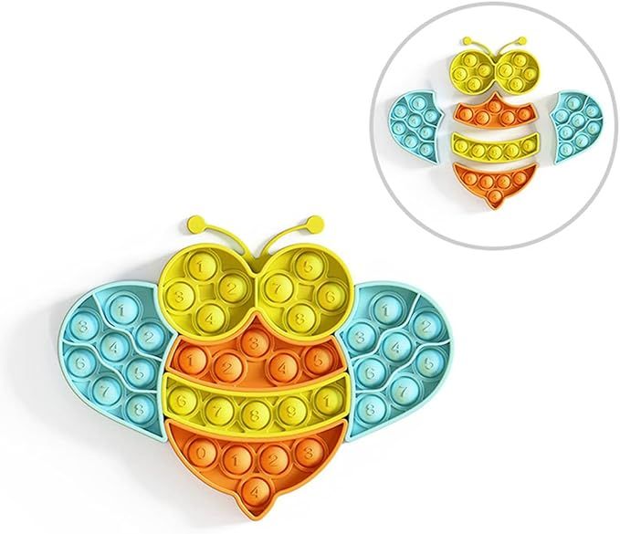 6 Pcs Push pop Bubble Fidget Toys, Silicone Bee Jigsaw Puzzle Toys, Autism Special Needs Stress R... | Amazon (US)