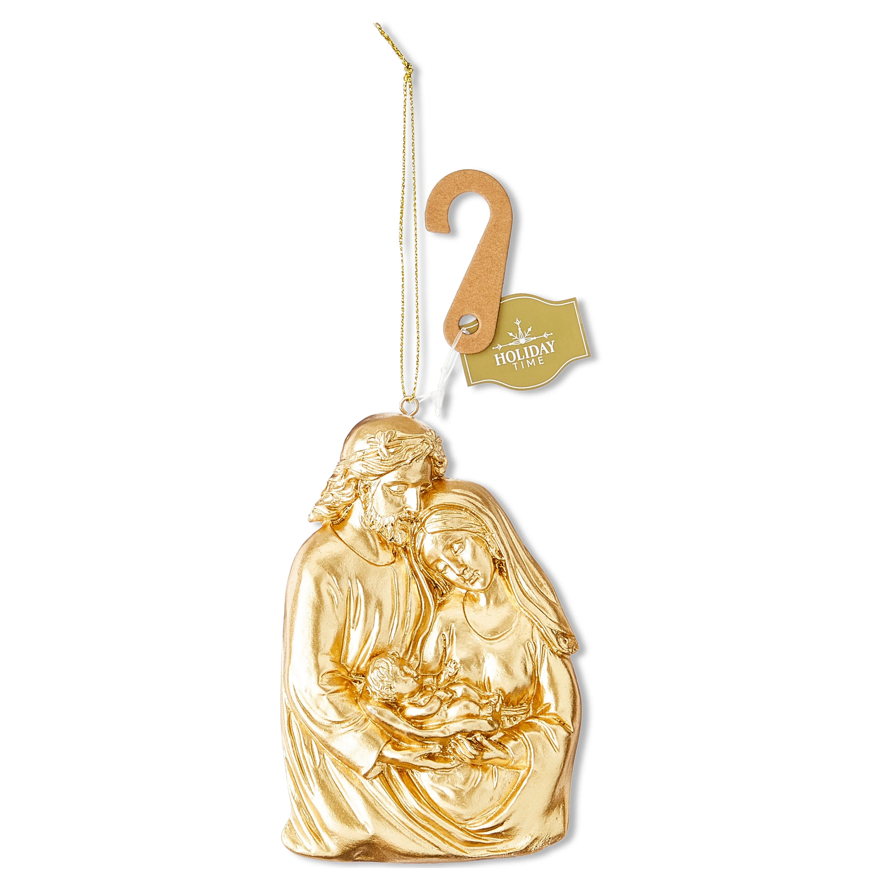 Gold Resin Nativity Scene Christmas Ornament, 4.5", by Holiday Time - Walmart.com | Walmart (US)