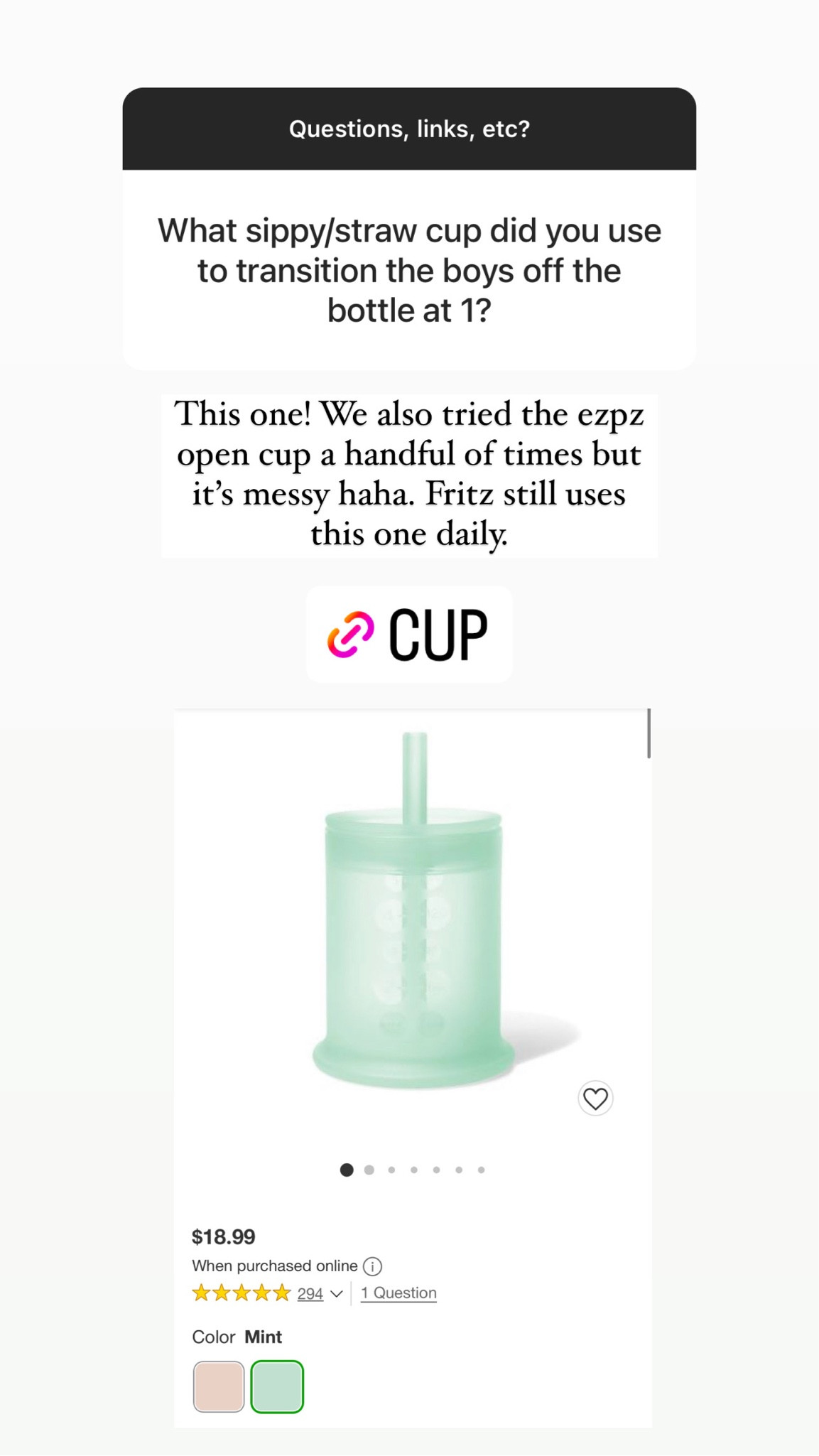 Transition cup 

#LTKfamily #LTKkids #LTKbaby