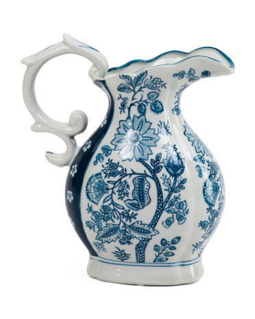 9X5X10.5 Porcelain Floral Decorative Pitcher | TJ Maxx