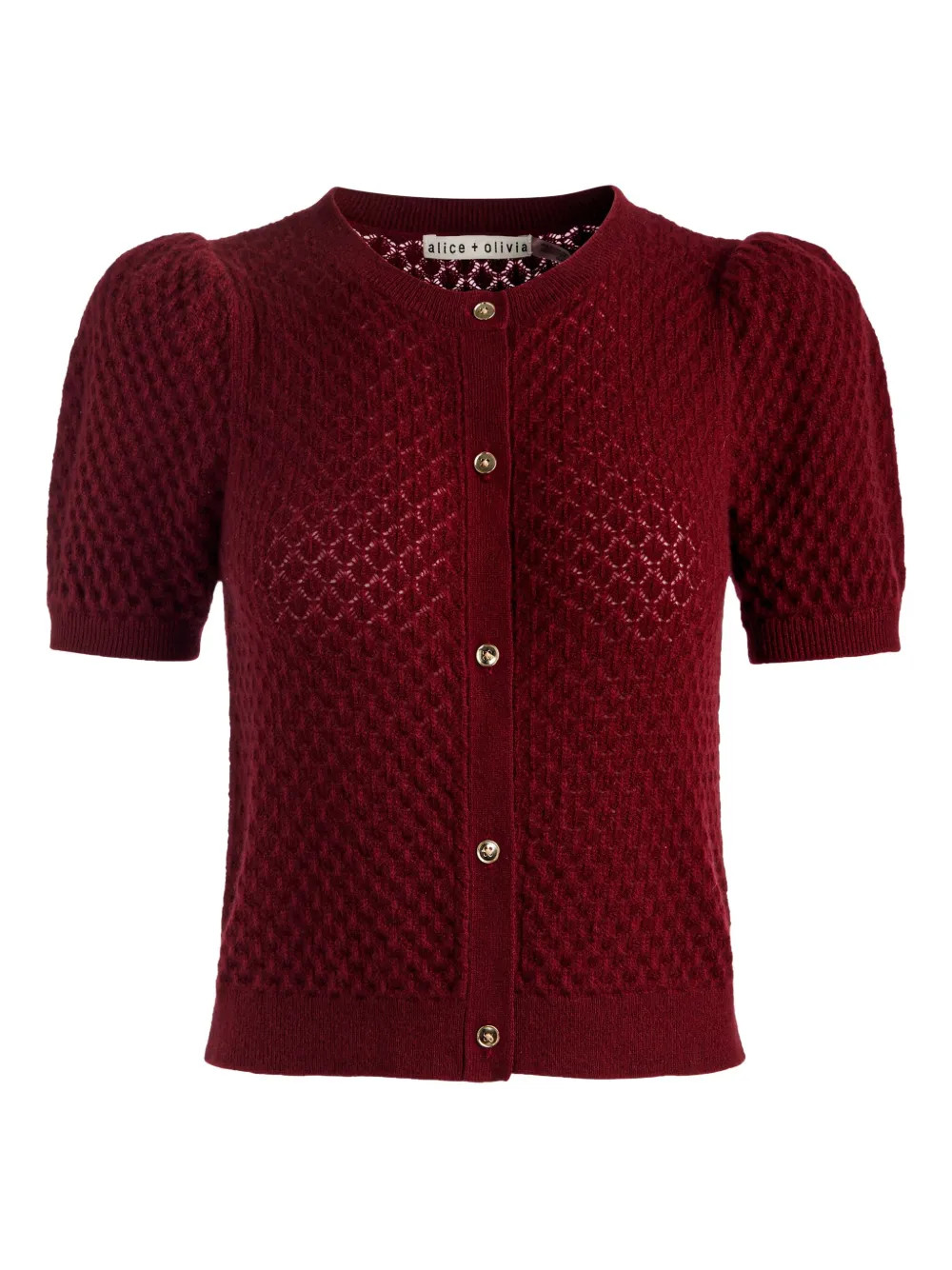 Alice + Olivia Cardigan Sabine Con Maniche a Palloncino | Rosso | FARFETCH IT | Farfetch Global