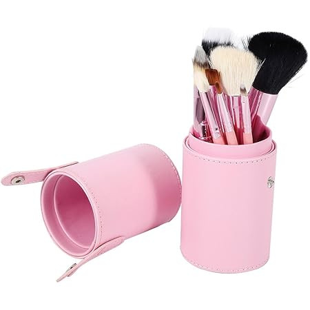 Makeup Brush Holder Travel Brushes Case Bag Cup Storage Dustproof for Women and Girls (Marble) | Amazon (US)