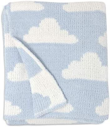 Living Textiles Blue Clouds Chenille Soft Baby Blanket Reversible Premium Cozy Fabric for Best Co... | Amazon (US)