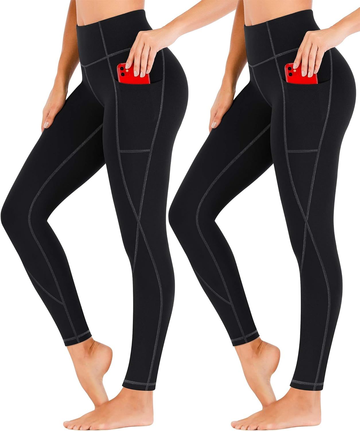 Heathyoga Yoga Pants for Women with Pockets High Waisted Leggings with Pockets for Women Workout ... | Amazon (US)