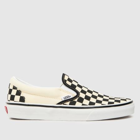 Womens Black & Cream Vans Classic Slip-On Checkerboard Trainers | schuh | Schuh