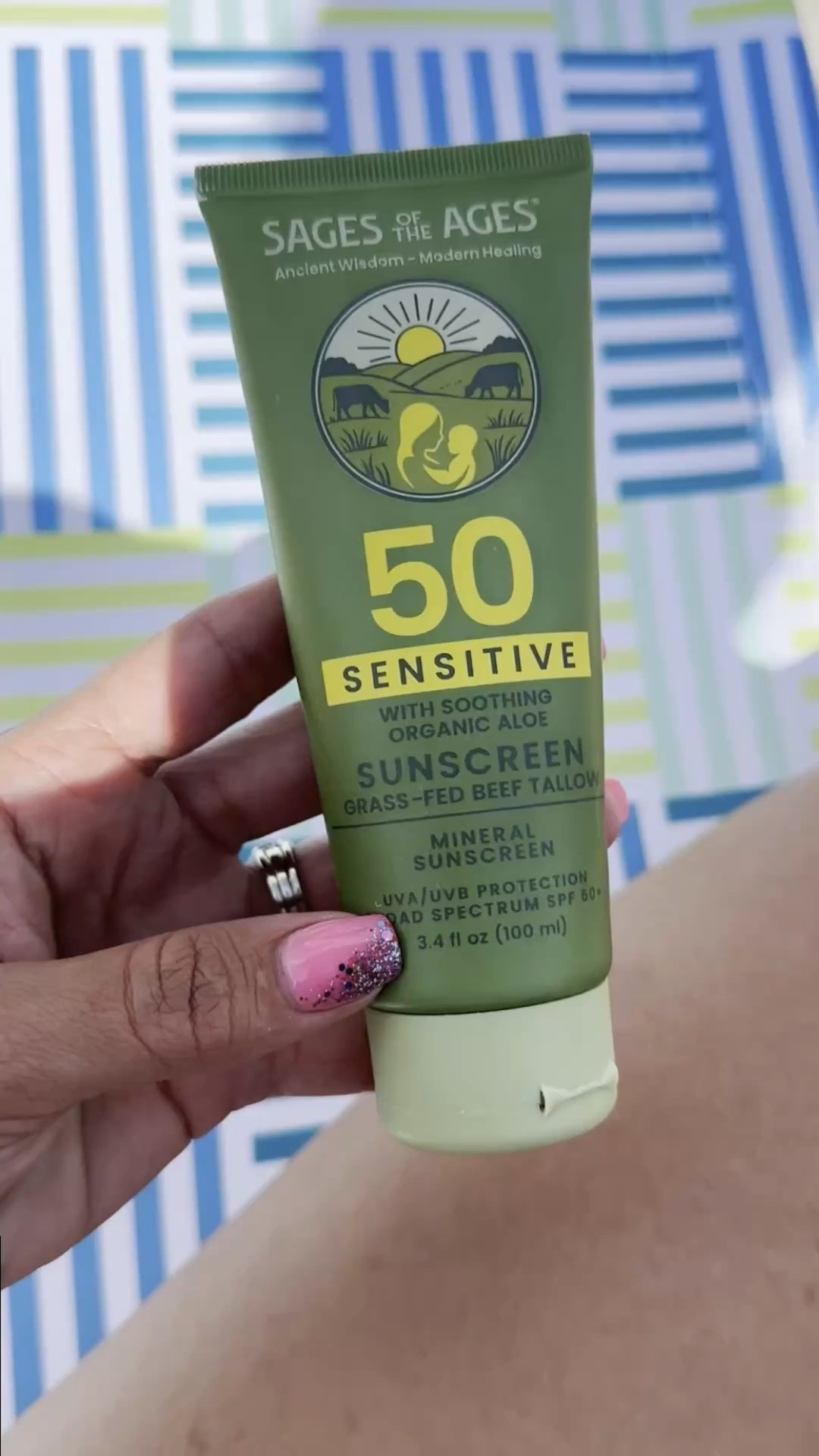 Beef Tallow Mineral Sunscreen. 

Leaves NO white cast! My skin felt soft not greasy.

#LTKmomlife #LTKSwim #LTKKids