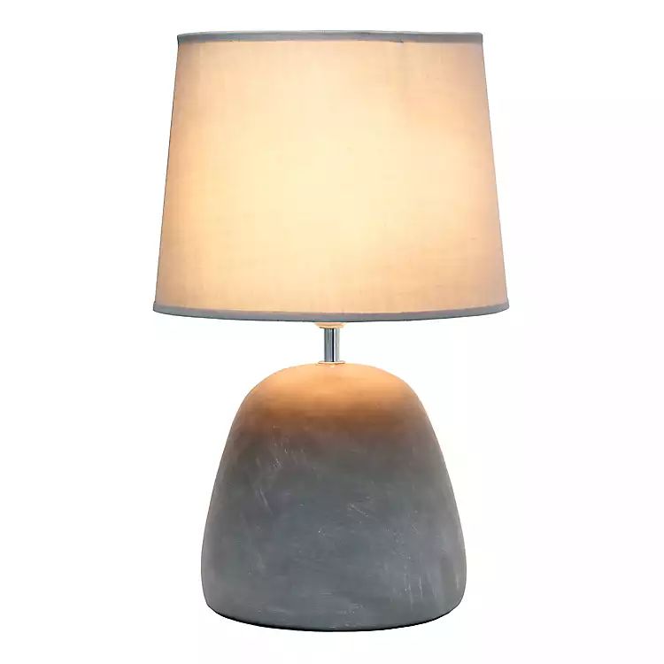 Emma Concrete Table Lamp with Gray Shade | Kirkland's Home