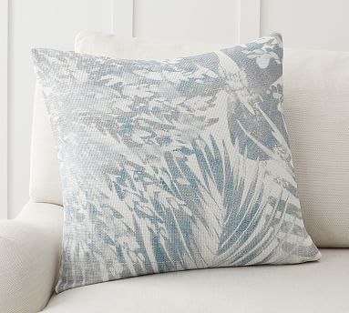 Cool Palm Printed Pillow Cover | Pottery Barn (US)