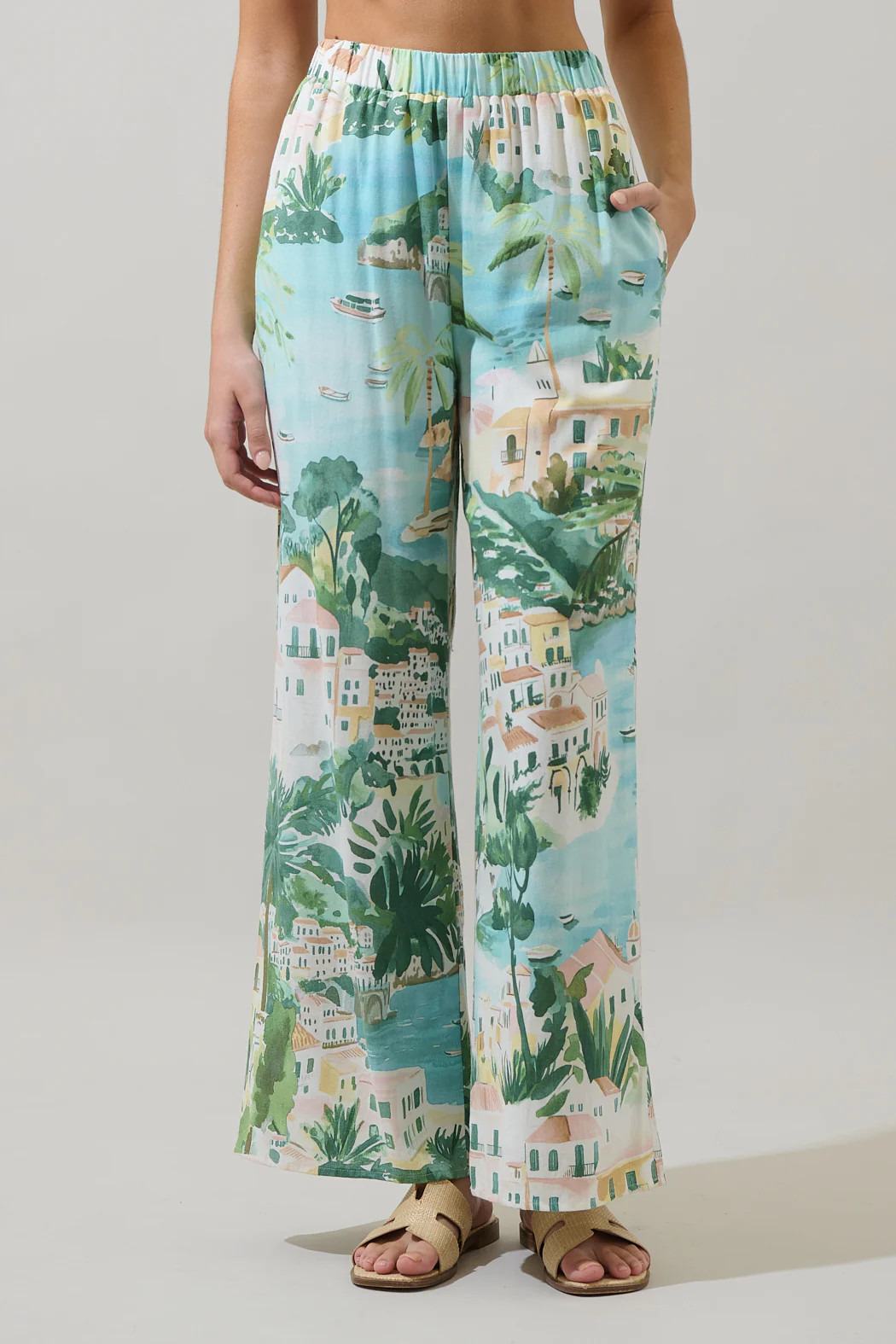 Piti Town Snipy Wide Leg Pants | Sugarlips