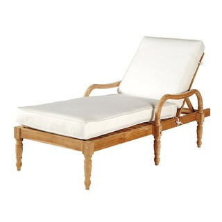 Ceylon Teak Chaise Lounge with 1 Cushion | Ballard Designs, Inc.