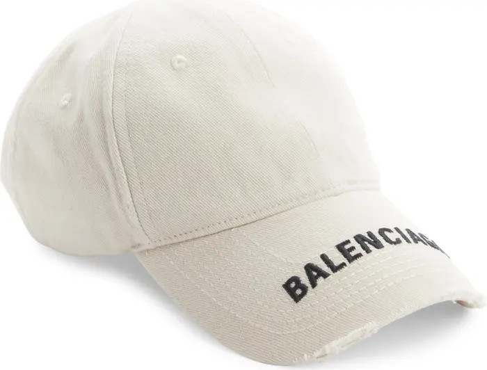 Balenciaga Distressed Logo Baseball Cap | Nordstrom | Nordstrom