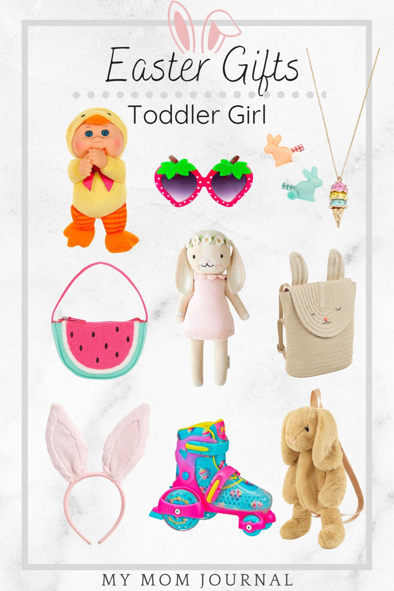 Easter Gift ideas for toddler girls!

#easter #eastergifts #giftguide #giftguideforkids #giftsforkids #giftsforbaby #eastergiftguide #babysale #kidsale 



#LTKkids #LTKfamily #LTKSeasonal