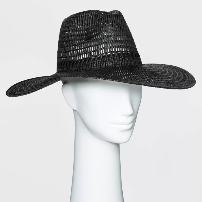 Women's Wide Brim Open Weave Straw Panama Hat - Universal Thread™ | Target