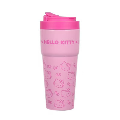 Hello Kitty Character Print Pink 27 Oz Stainless Steel Travel Coffee Tumbler | Target