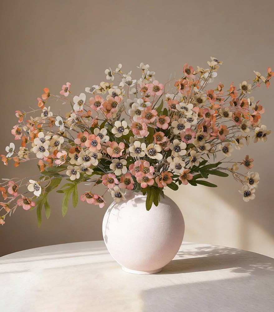 Artificial Wild Flowers Indoor, 12 Pcs Long Stems Fake Flowers Silk Faux Flowers for Vase Filler ... | Amazon (US)