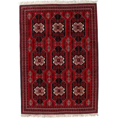One-of-a-Kind Hand-Knotted Red 6'8" x 9'6" Wool Area Rug | Wayfair North America