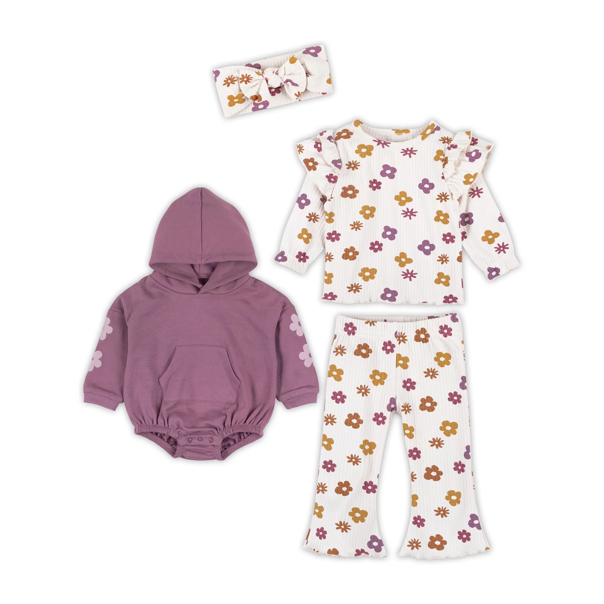 Little Star Organic Baby Girl 4 Pc Gift Set, Size 0/3M - 12 Months - Walmart.com | Walmart (US)