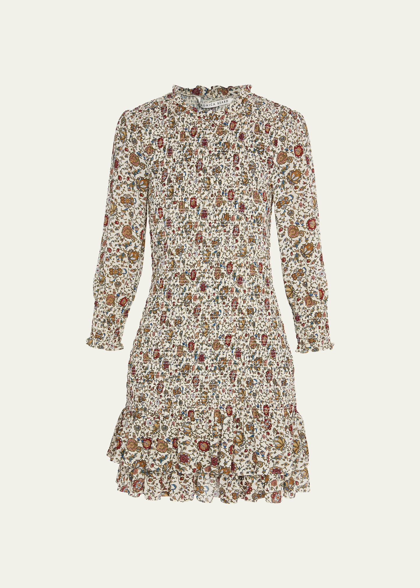 Veronica Beard Farha Floral Smocked Mini Dress | Bergdorf Goodman