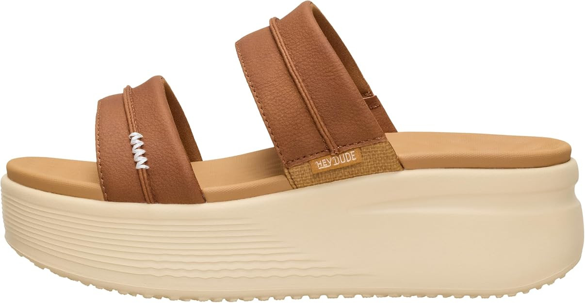 HEYDUDE Womens Austin Slide Classic Platform Sandal | Lightweight Everyday Slide with Contoured E... | Amazon (US)