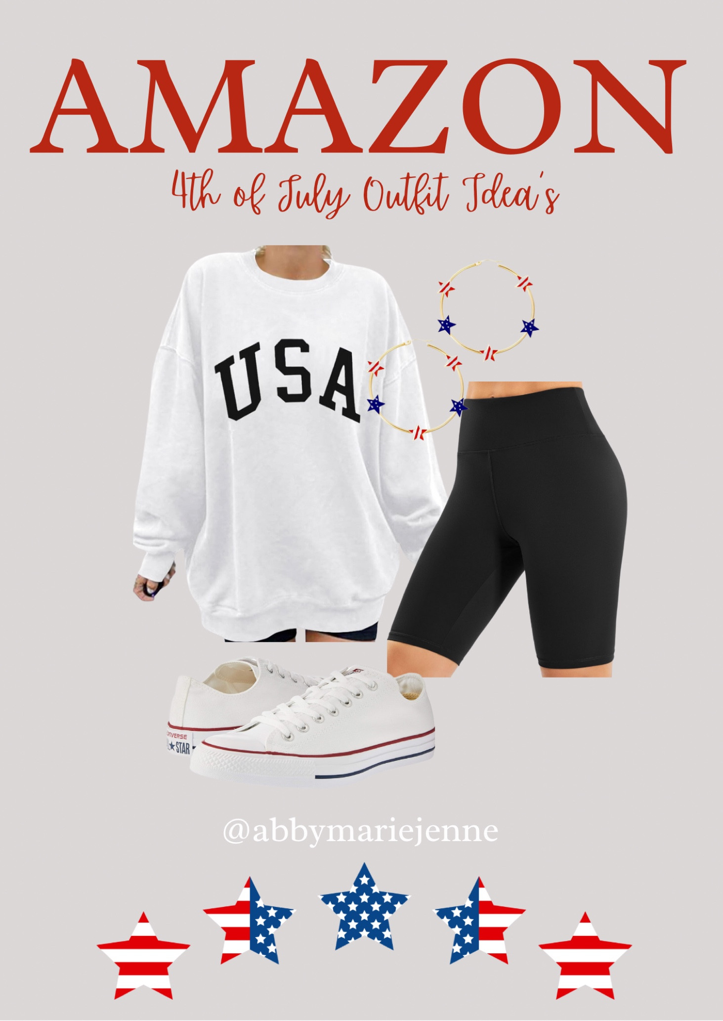 Fourth of July
Amazon outfit for Fourth of July
Casual Fourth of July
USA sweater
Star earrings
Red white and blue outfit
Amazon outfit
Women’s Fourth of July outfit
Biker shorts
Converse
Casual shoes


#LTKStyleTip #LTKSeasonal #LTKU