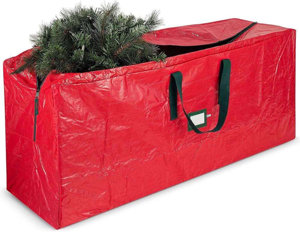 Zober Storage Bag for 9 Ft Artificial Christmas Trees - Plastic, Waterproof - Strong Handles, Lab... | Amazon (US)