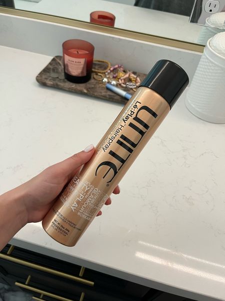 I have never found a hairspray that I felt loyal to until my hairdresser recently gave me this. It smells amazing and has the perfect amount of hold! I have very fine hair so a lot of hairsprays leave my hair feeling crunchy or do not hold at all. 

Flexible hold. Hairspray. Unite. Beauty finds. Hair products. 

#LTKbeauty