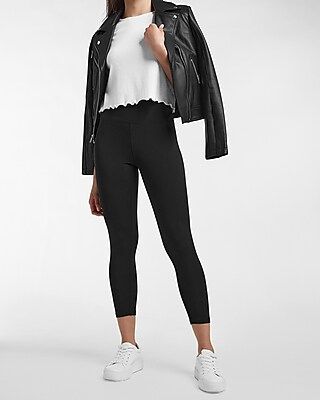Super High Waisted Essential Cropped Leggings | Express