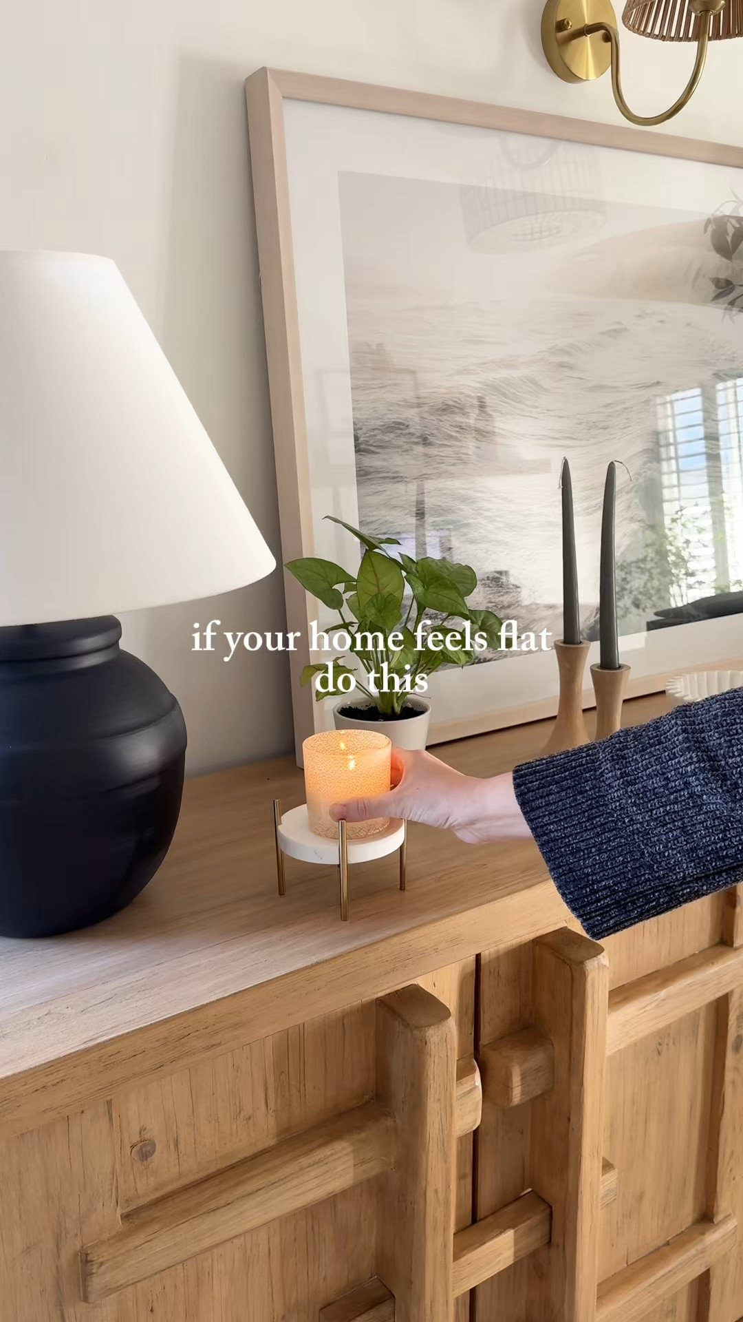 If your neutral home feels flat…do this
It’s not boring, it just needs depth.

• Mix textures (linen, wood, ceramic, woven)
• Add a neutral rug with depth
• Turn on warm lamps (skip the big light)
• Style one organic piece (ceramic bowl, wood beads)
• Add height with a faux olive tree

Earthy, neutral homes come to life with texture + warmth…not more stuff.

#LTKSaleAlert #LTKOver40 #LTKHome