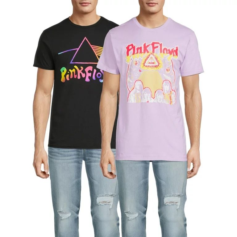Pink Floyd Men's & Big Men's Album Covers Short Sleeve Graphic T-Shirt, 2-Pack | Walmart (US)