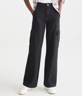 High-Rise Wide Leg Cargo Jean | Aeropostale