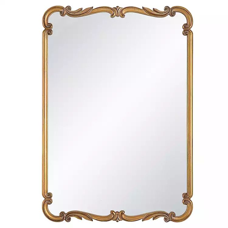 New! Antique Gold Ornate Rectangular Wall Mirror | Kirkland's Home