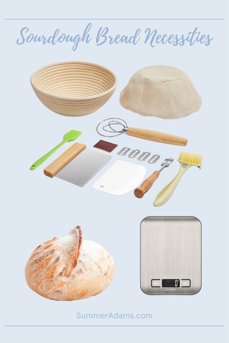 I love making sourdough bread at home and if you do too, make sure you have all these Items to make sure you’re getting the most out of your experience! This also makes a GREAT gift for the homesteader, homemaker, or anyone who loves to bake!

Sourdough bread making kit
Sourdough scoring tool
Banneton bread-proofing basket
Digital food scale
Dough whisk
Dough scraper
Bread lame
Gift ideas for her and home 

#LTKGiftGuide #LTKfindsunder50 #LTKhome