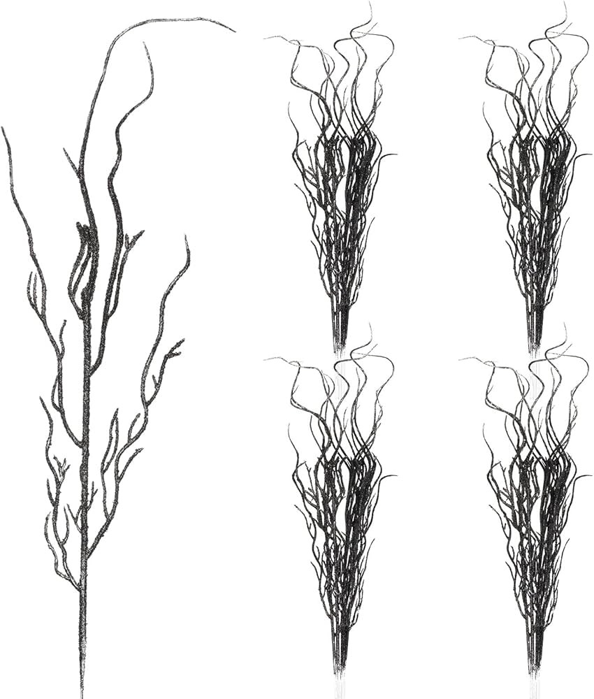 Yunsailing 16 Pcs Halloween Branches Decor for Tree 18 Inch Artificial Curly Willow Branch Lifeli... | Amazon (US)