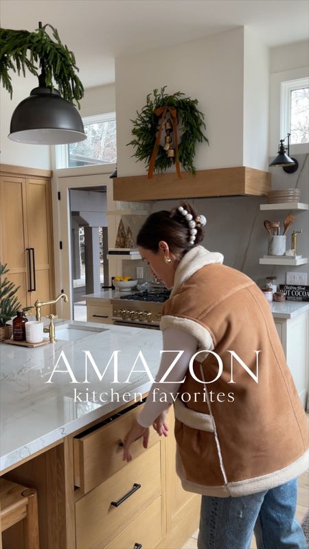 HOME \ Amazon kitchen favorites! These are items I use ALL the time👇🏻
+ matte gold flatware set
+ neutral dinnerware set
+ ribbed glass pots
+ faux wood bag clips
+ colored wine glasses



#LTKhome #LTKfindsunder50 #LTKVideo