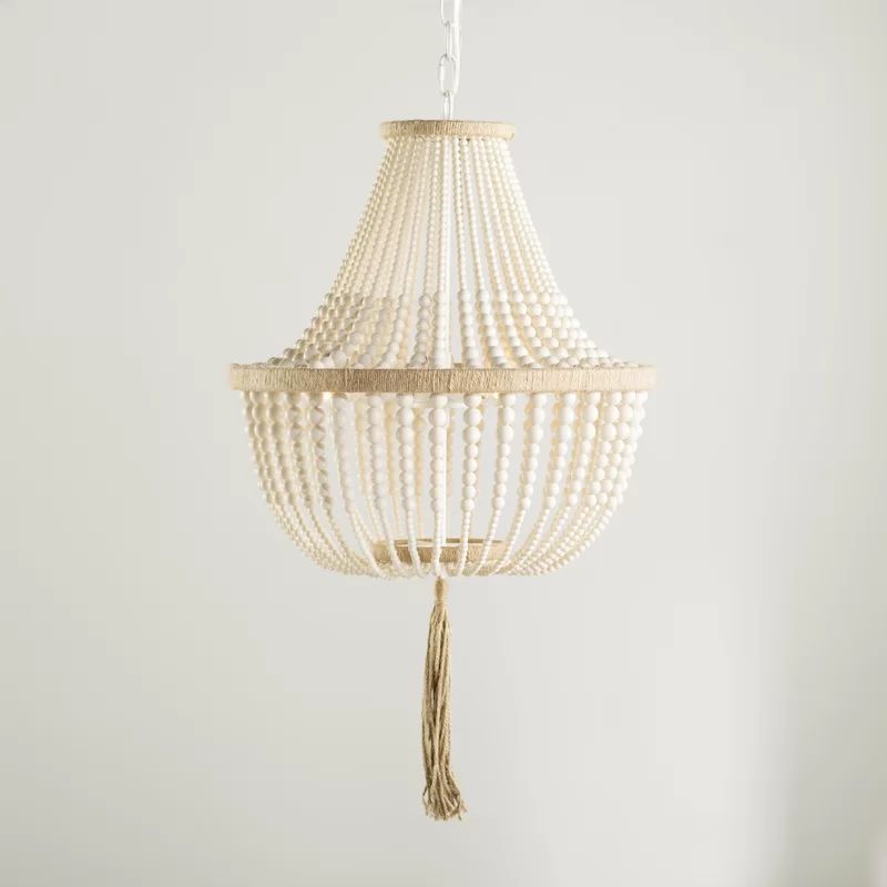 Emiliano 3 - Light Unique Empire Chandelier with Beaded Accents | Wayfair North America