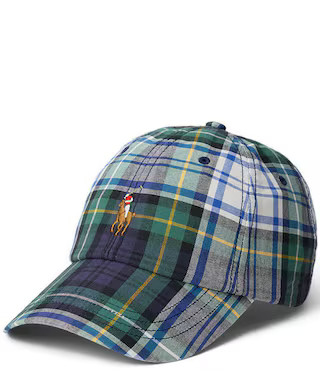 Plaid Oxford Ball Cap | Dillard's